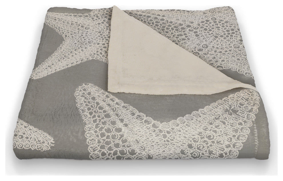 Starfish Gray 50x60 Throw Blanket