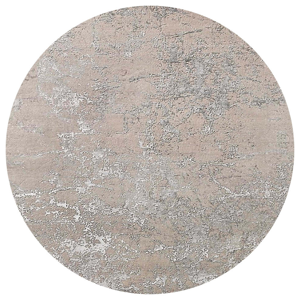 Ahgly Company Indoor Round Mid-Century Modern Area Rugs, 7' Round