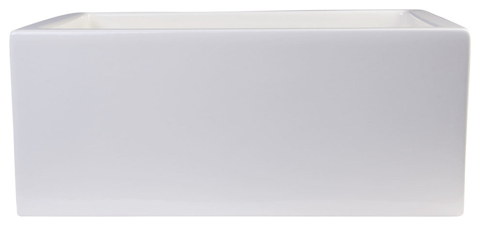 Ab2418Sb-B 24" Biscuit Smooth Thick Wall Fireclay Single Bowl Farm Sink