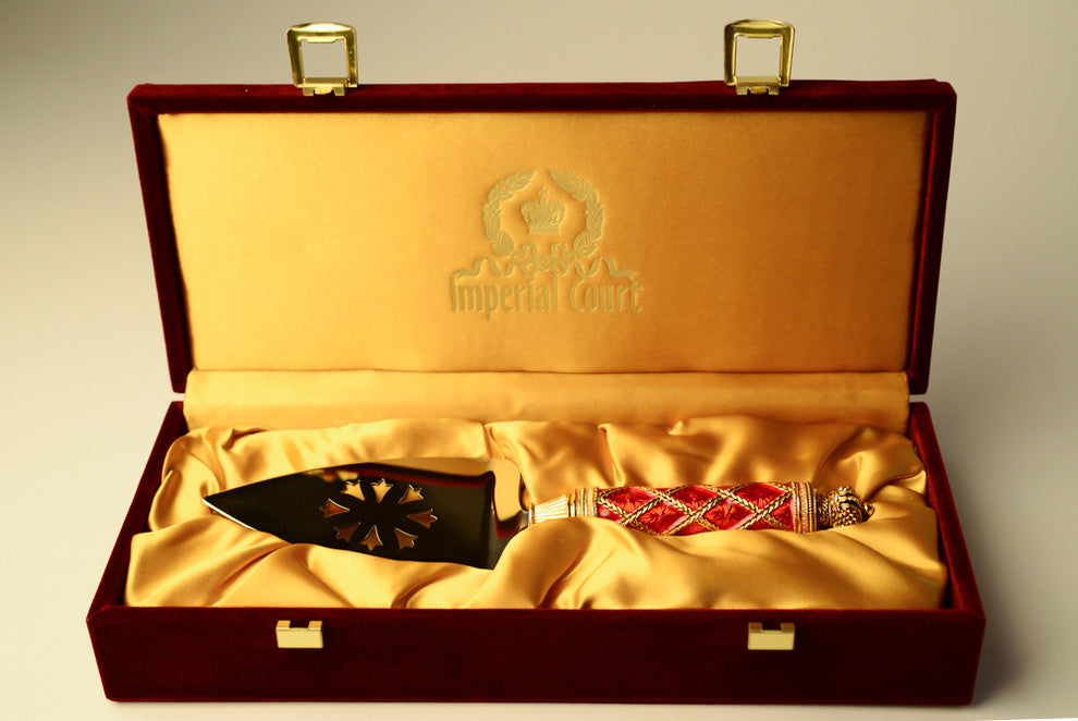 Imperial Cake Server Red Enamel