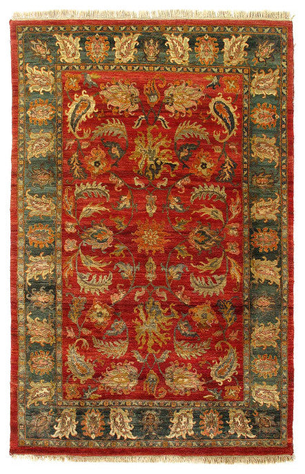 Fine Hand Knotted Indian Agra Rug 6'x9'5"