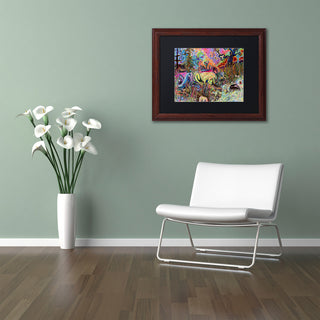 Josh Byer 'Water' Art, Wood Frame, Black Mat, 14x11