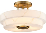 Tosca Collection Three-Light Luxe Semi-Flush Mount Light, Brushed Bronze