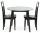 Yumiko Solid Wood Round Dining Table Kitchen Modern, Espresso Color