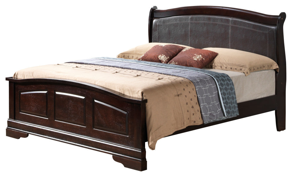 Burson Bed, Cappuccino, Queen