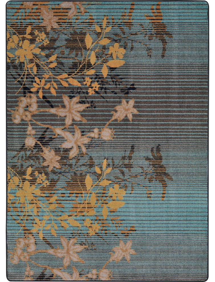 Peaceful Garden Lagoon Rug, 3'10" X 5'4"