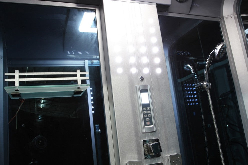 Rectangular Steam Shower With Jetted Tub