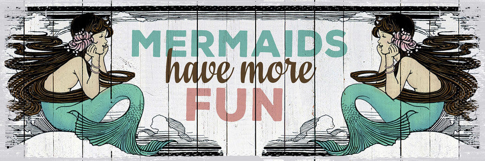 "Mermaid Fun" Painting Print on Wrapped Canvas
