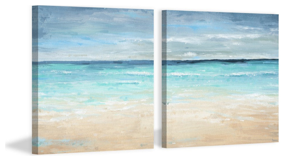 Blue Coast Diptych, 36"x18"