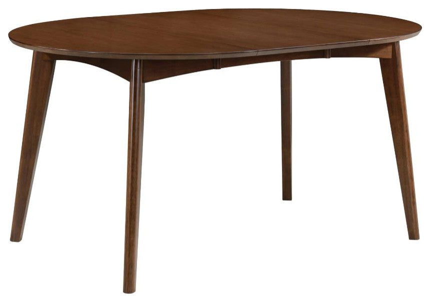 Oval Wood Dining Table, Dark Walnut