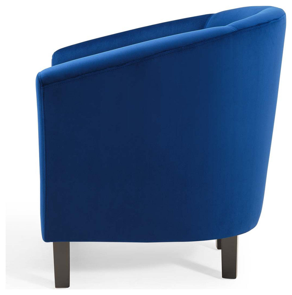 Armchair Accent Chair, Velvet, Blue Navy, Modern, Living Lounge Hospitality