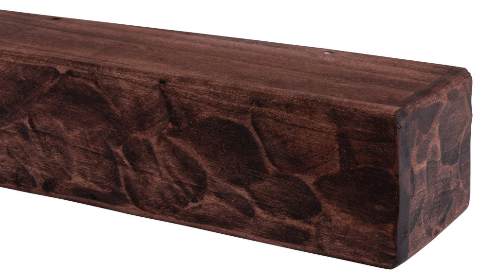 Rough Hewn Fireplace Shelf Mantel, Mahogany, 36"