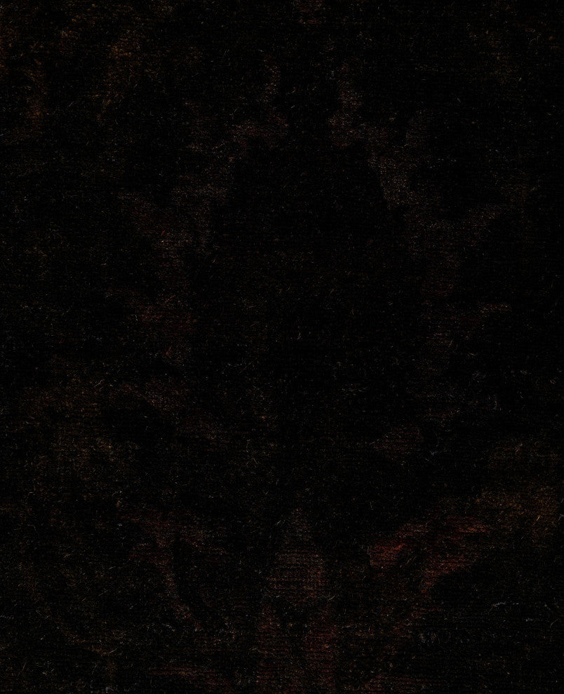 Overdyed One-of-a-Kind Hand-Knotted Area Rug Black, 8' 1" x 10' 1"