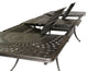Outdoor Patio Dining Set Cast Aluminum Santa Clara Extendable Table, 11-Piece