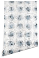 Deny Designs Schatzi Brown Aviana Starburst White Wallpaper, Blue, 2'x4'