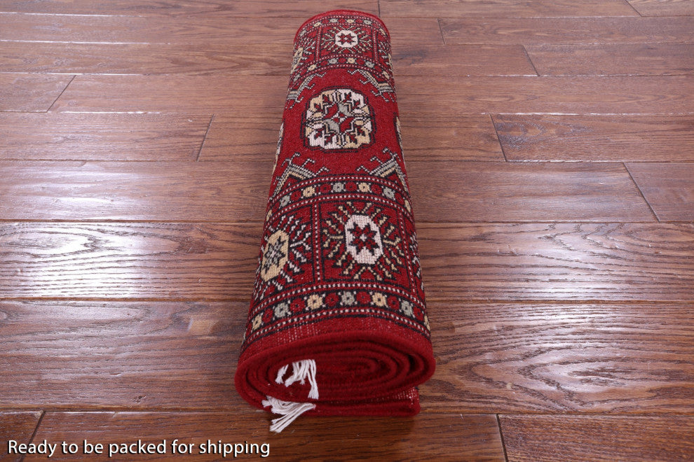 2' 1" X 6' 2" Silky Bokhara Hand Knotted Wool Runner Rug - Q13829