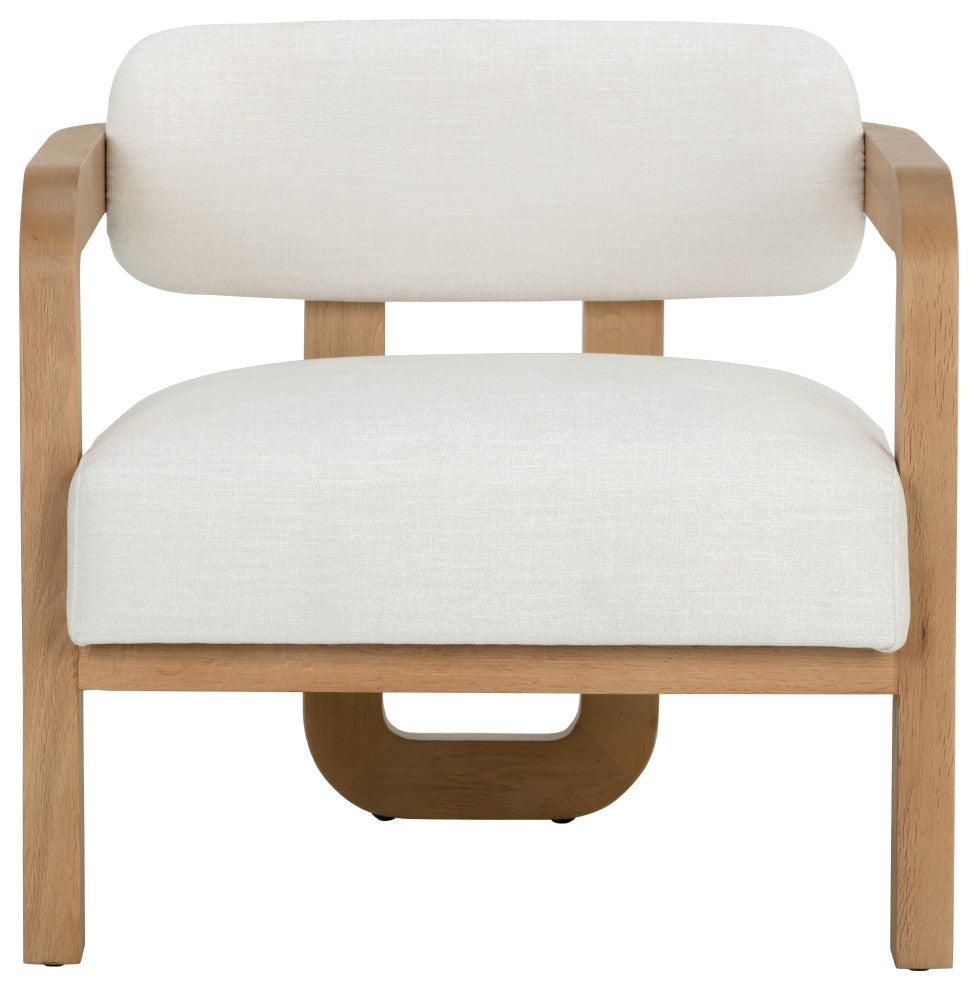 Madrone Lounge Chair, Rustic Oak, Heather Ivory Tweed