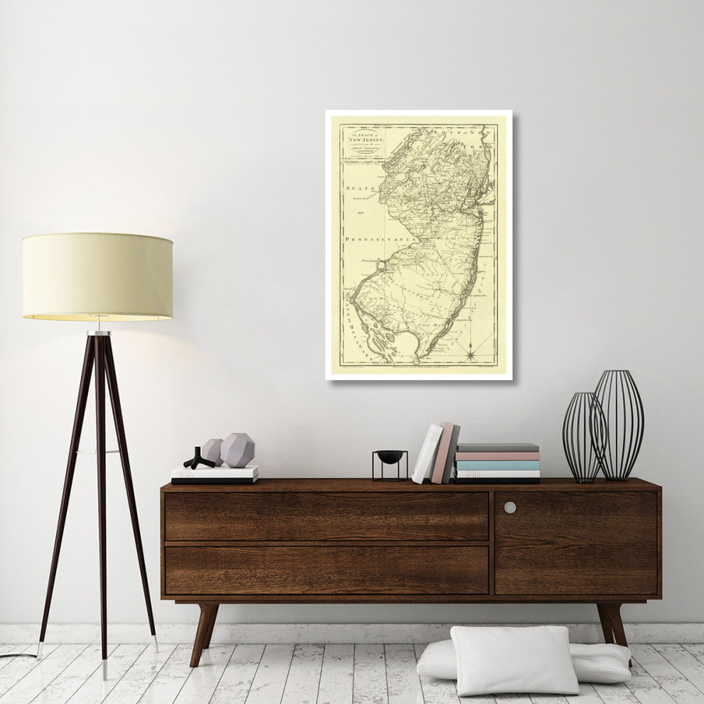 "State of New Jersey, 1795" Digital Paper Print by Mathew Carey, 32"x46"