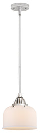 Large Bell Mini Pendant, Polished Chrome, Matte White, Matte White