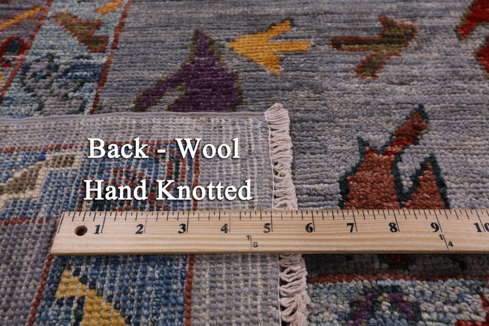 8' 2" X 9' 8" Hand-Knotted Turkish Oushak Wool Rug - Q12401