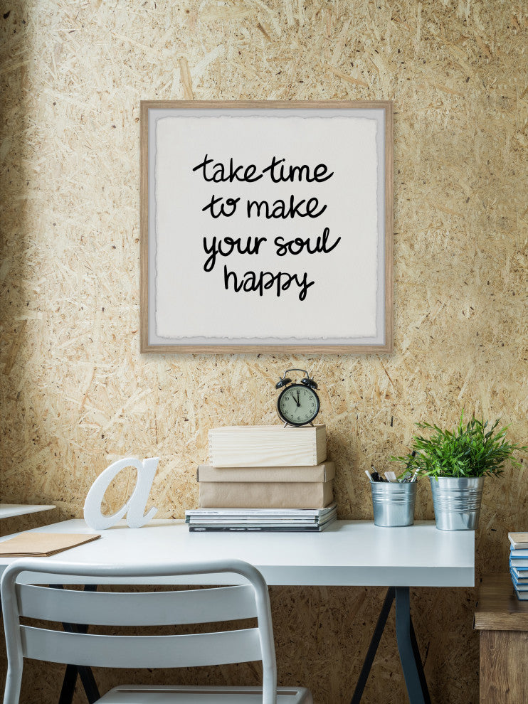 "Take Time" Framed Painting Print, 12x12