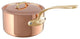 Mauviel M''200 B 2mm Copper Sauce Pan With Lid & Brass Handles, 6-qt