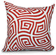 Geometric Decorative Pillow, Red, 18"x18"