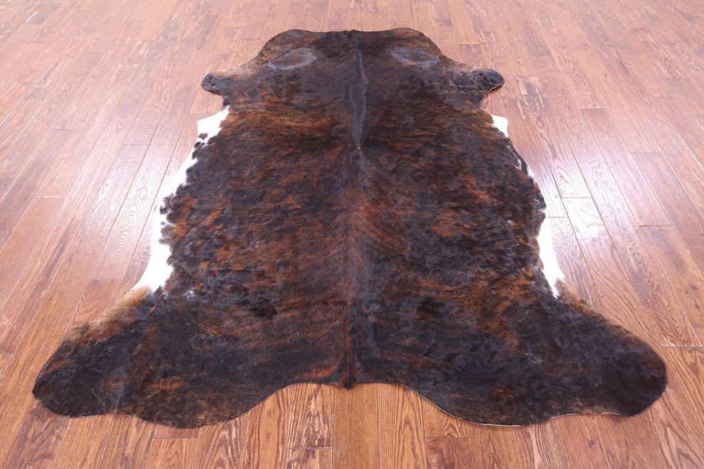 7' 7" X 6' 5" Natural Cowhide Rug C1782