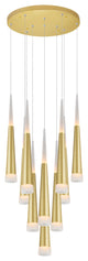 CWI Lighting 1103P16-10-602 Andes LED Multi Light Pendant With Satin Gold Finish