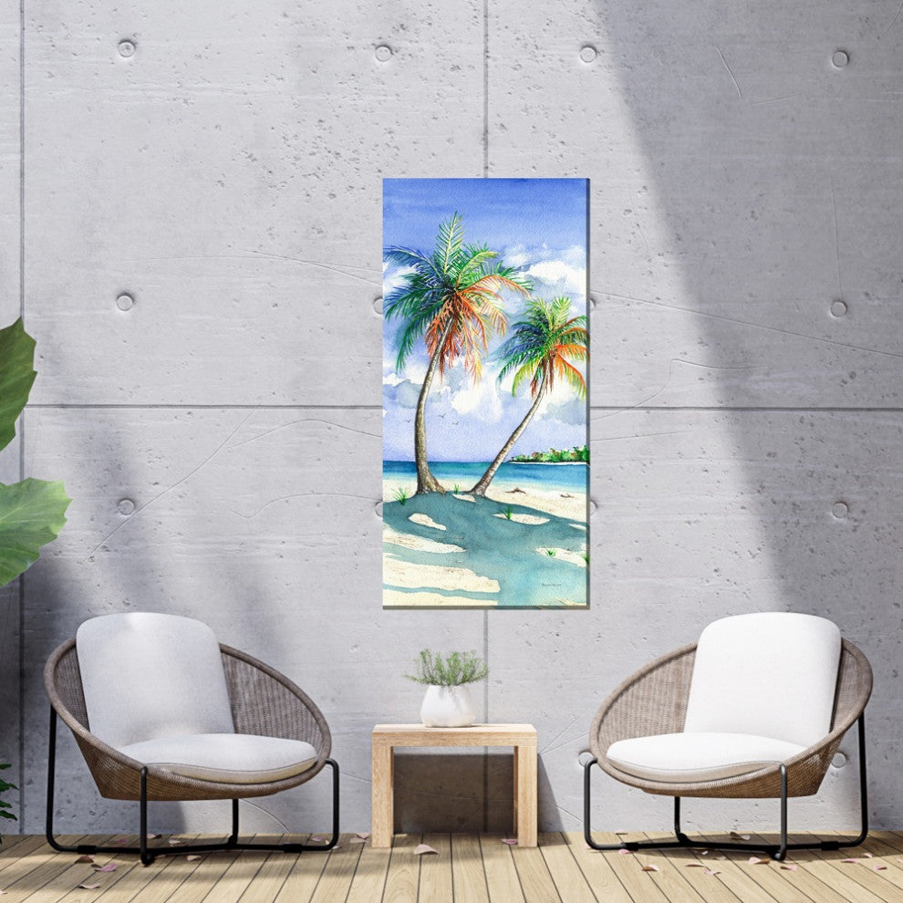 Palm Shadows Outdoor Art, 24"x48"