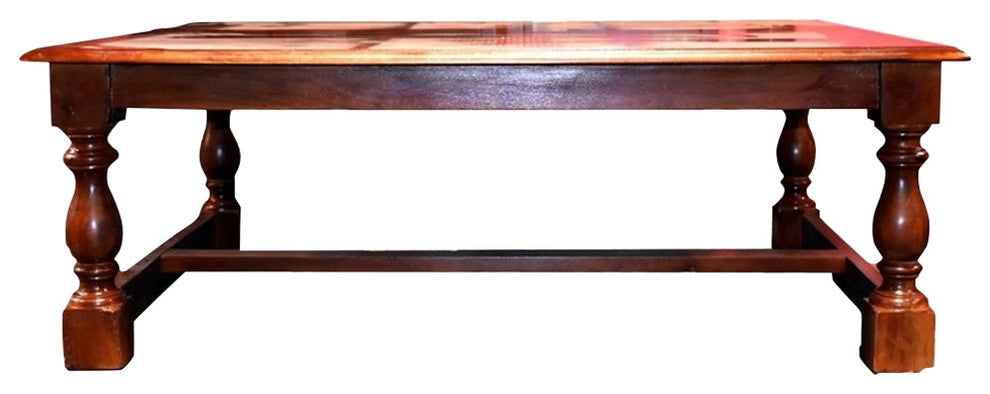 Traditional Style Wooden Coffee Table, Brown
