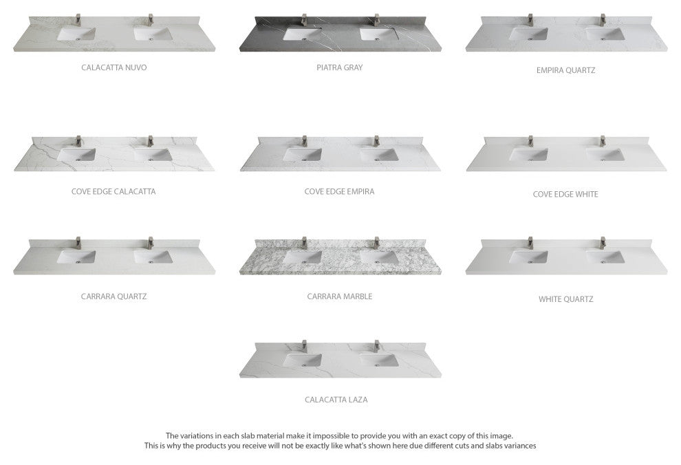 Aberdeen 84 Double Sink Bath Vanity in Coventry Gray 2" Empira Quartz