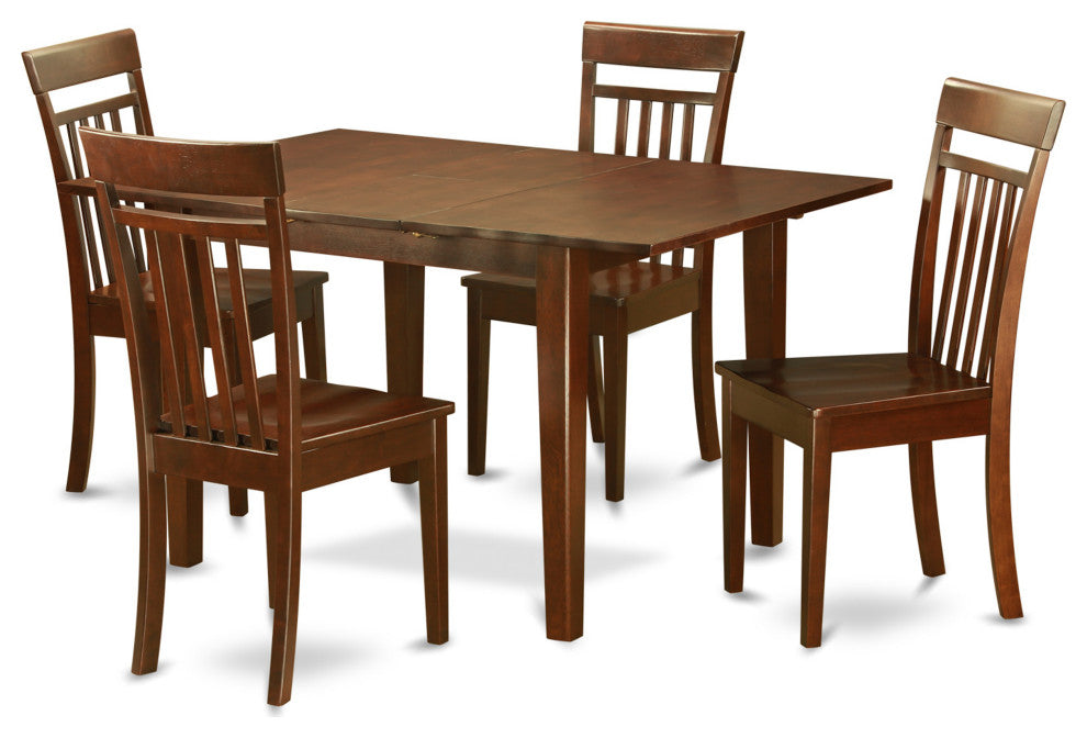 Mlca5-Mah-W 5 Pc Kitchen Dinette Set -Breakfast Nook, 4 Chairs For Dining Room