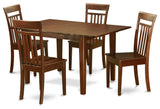 Mlca5-Mah-W 5 Pc Kitchen Dinette Set -Breakfast Nook, 4 Chairs For Dining Room