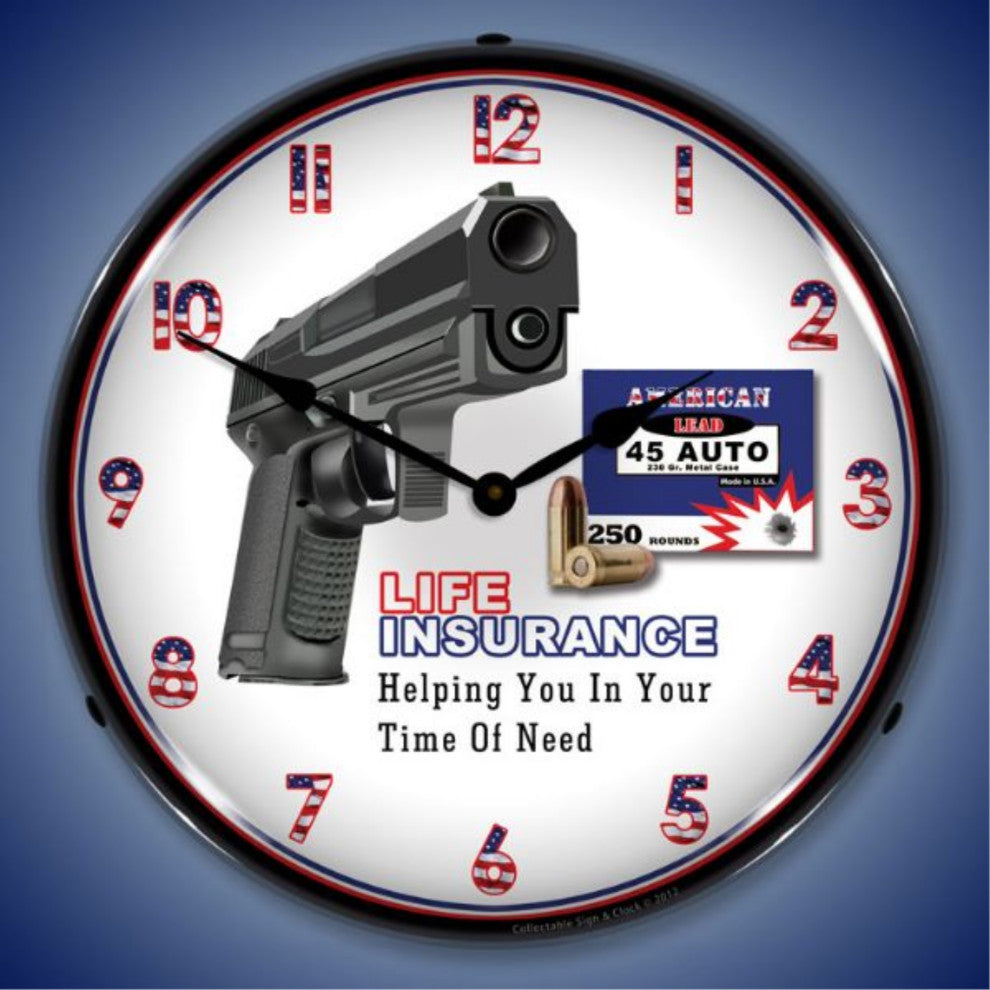 RE1207385 Gun Insurance Clock