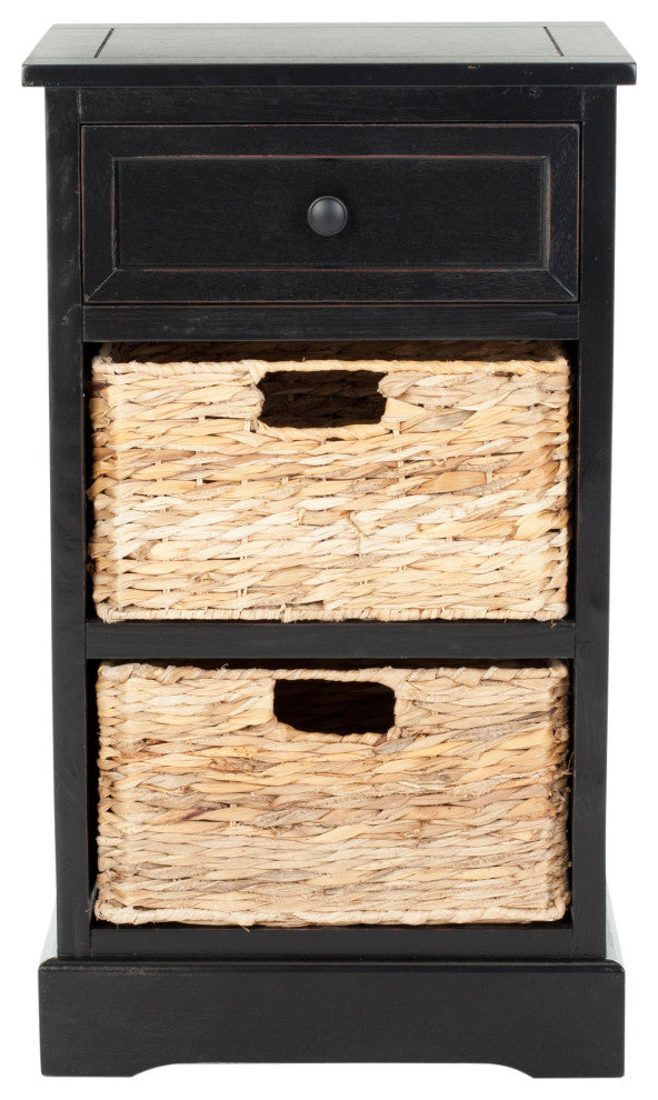 Safavieh Carrie Side Storage Side Table, Distressed Black