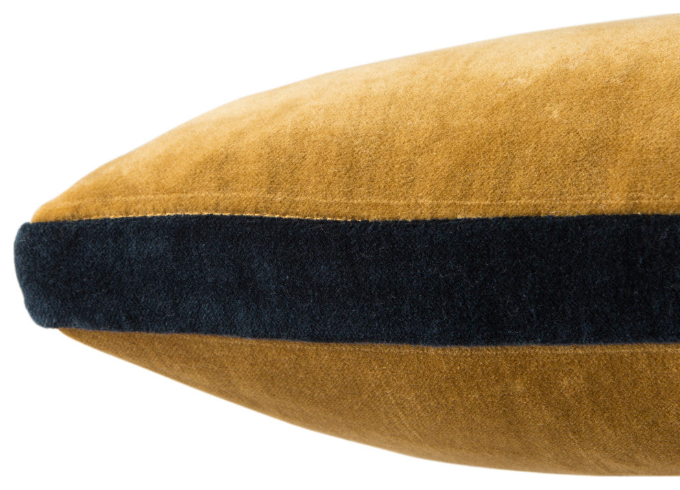 Jaipur Living Bryn Solid Throw Pillow, Gold, Poly Fill