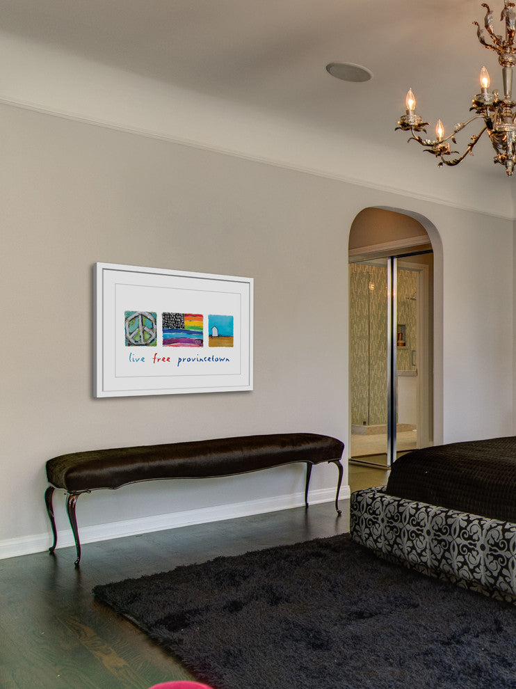 "Live Free Provincetown" Painting Print in Frame by Tori Campisi