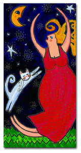 Wyanne 'Big Diva Moonlight Goddess Dancing' Canvas Art, 19"x10"