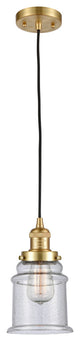 Canton 1 Light Mini Pendant, Satin Gold, Seedy