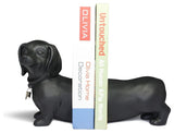 Danya B Dachshund Dog Bookend Set, Black