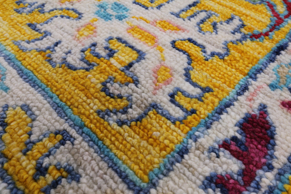 9' Square Turkish Oushak Handmade Wool Rug - Q13275