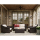 Martha Stewart Cedarstone 4-Piece Outdoor Conversation Set, Dark Brown