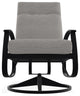 Belle Isle Cushion Deep Seat Outdoor Swivel Rocker, Graystone/Black