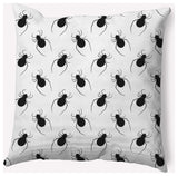 20" x 20" Spider Pattern Indoor/Outdoor Polyester Throw Pillow, White