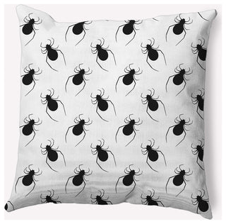 20" x 20" Spider Pattern Indoor/Outdoor Polyester Throw Pillow, White
