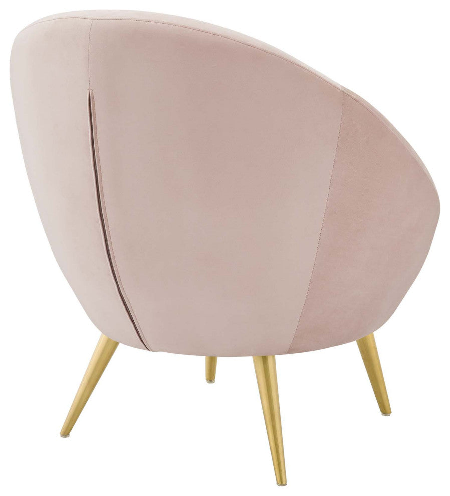 Circuit Performance Velvet Accent Chair Pink