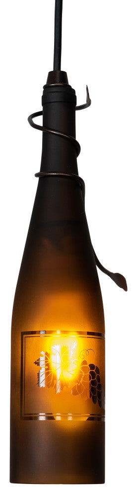 5 Wide Tuscan Vineyard Wine Bottle Pendant