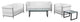 Regal Series Reception Set in Melrose White LeatherSoft