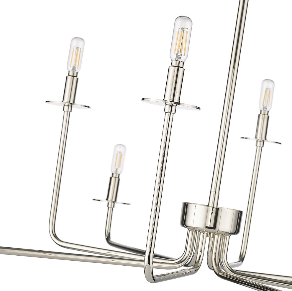 8 Light 37.85 in. Polished Nickel Chandelier